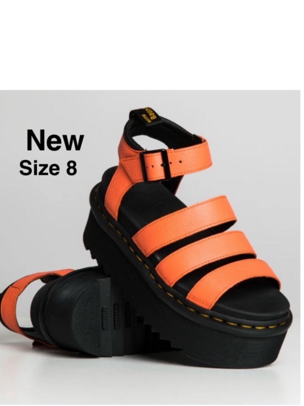 New WOMENS DR MARTENS BLAIRE QUAD Coral PISA -size 8 no box ⭐️⭐️⭐️⭐️